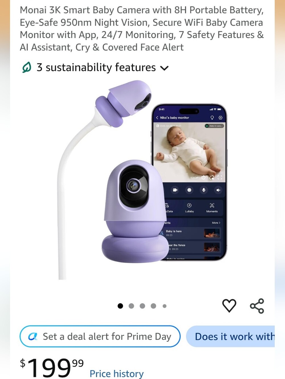 Brand New MONAI Monitor And Crib Mount